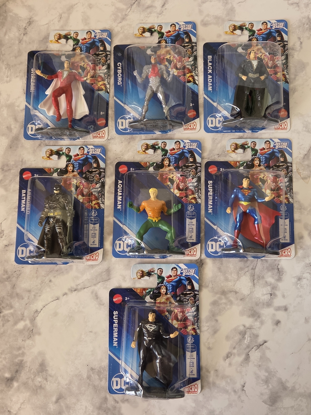 Mattel DC Justice League Micro Collectuon Heroes 7-Figure Lot